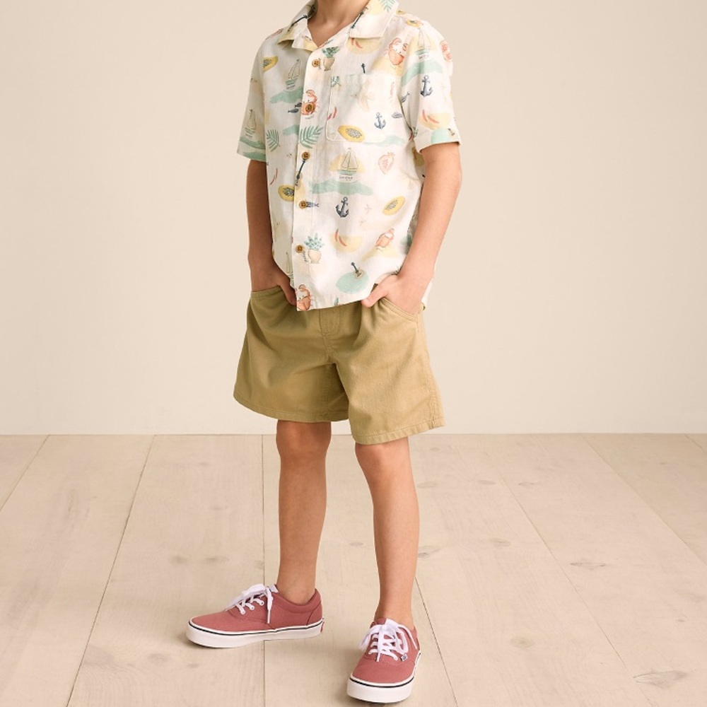 Short sleeve button front shirt - 5T Boys